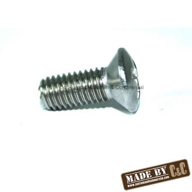Skruer til dørhengsel rustfritt 8x15mm