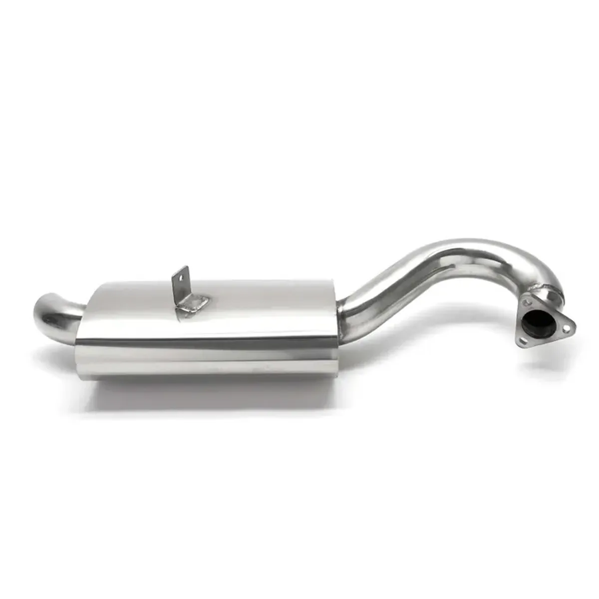 Rustfri Mondo lyddemper for Merged Header 1300–2300cc