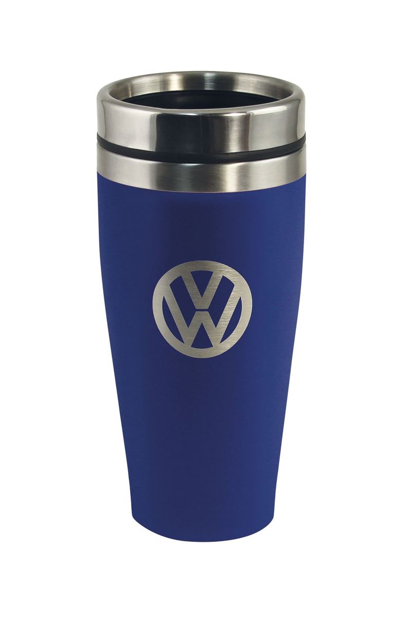 Volkswagen VW Stainless Steel Insulated Tumbler, double-walled, 450ml in Gift Box - Logo/Blue