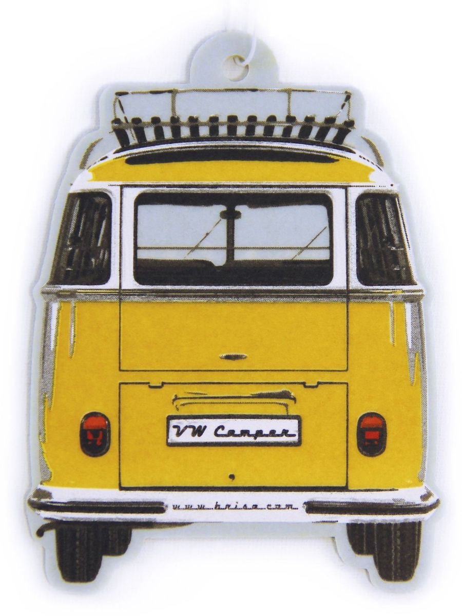 Volkswagen VW T1 Bus Air Freshener - Front/Yellow/Citrus